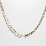 14K Solid Gold Curb Chain Necklace
