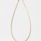 14K Solid Gold Curb Chain Necklace