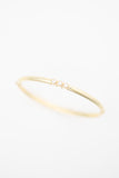 14K Diamond Bezel Bangle Bracelet