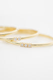 14K Diamond Bezel Bangle Bracelet