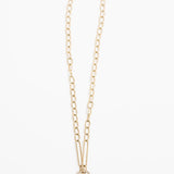 14K Link Chain with Diamond Closure