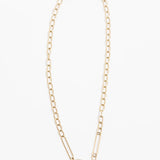 14K Link Chain with Diamond Closure
