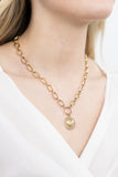 14K Rolo Link Chain Necklace with Solid Gold Closure