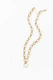 14K Rolo Link Chain Necklace with Solid Gold Closure