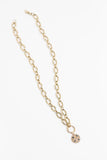 14K Rolo Link Chain Necklace with Solid Gold Closure