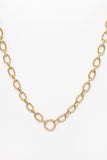 14K Rolo Link Chain Necklace with Solid Gold Closure