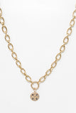 14K Rolo Link Chain Necklace with Solid Gold Closure