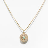 14K Emerald Flower Charm