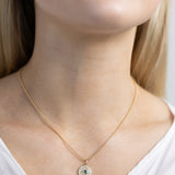 14K Emerald Flower Charm