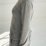 Pointelle Fundamental Tee - Melange Grey