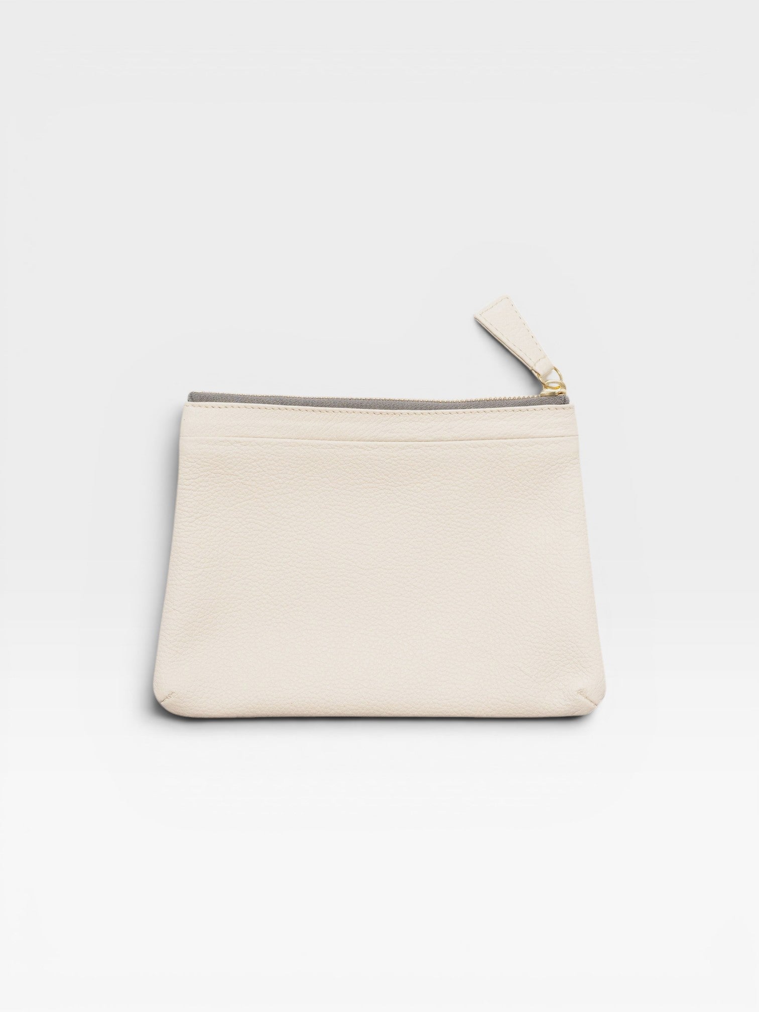 Petite Pouch - Milk Pebble Leather — view 2