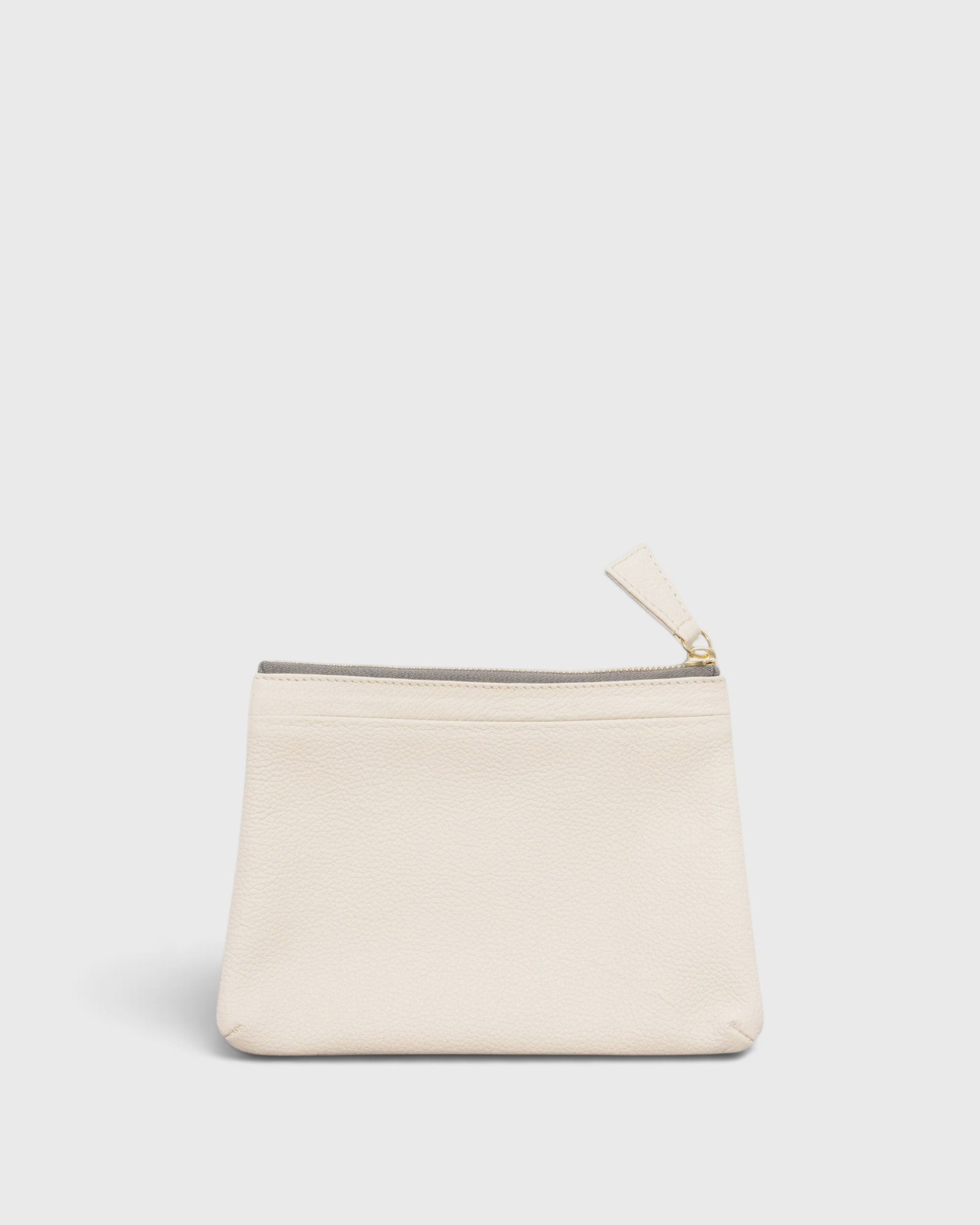 Petite Pouch - Milk Pebble Leather — view 2