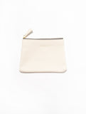 Petite Pouch - Milk Pebble Leather