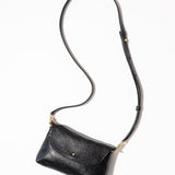Kaanapali Crossbody - Black Metallic Aniline Leather