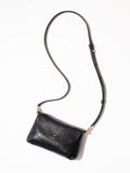 Kaanapali Crossbody - Black Metallic Aniline Leather