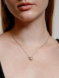 Sterling Silver Heart Toggle Necklace on model