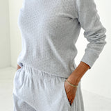 Pointelle Fundamental Tee - Icy Grey