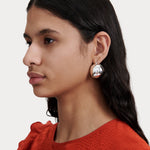Rachel Comey Large Keel Hoop - Silver