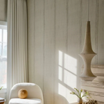Saint III Crochet Pendant Lamp in Soft White styled in room