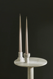 Marble Tealight and Taper Candle Holder - Pearl White