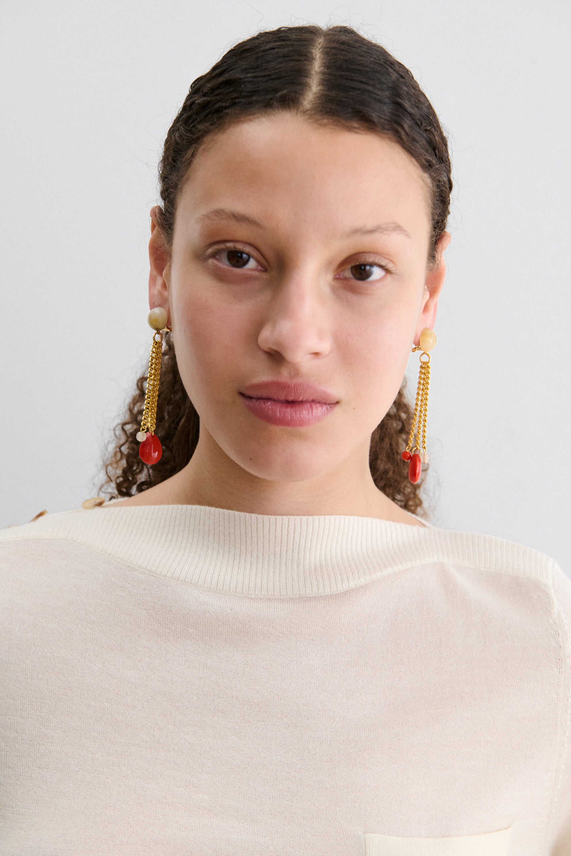 Rachel Comey Bootes Earrings - Cream Multi