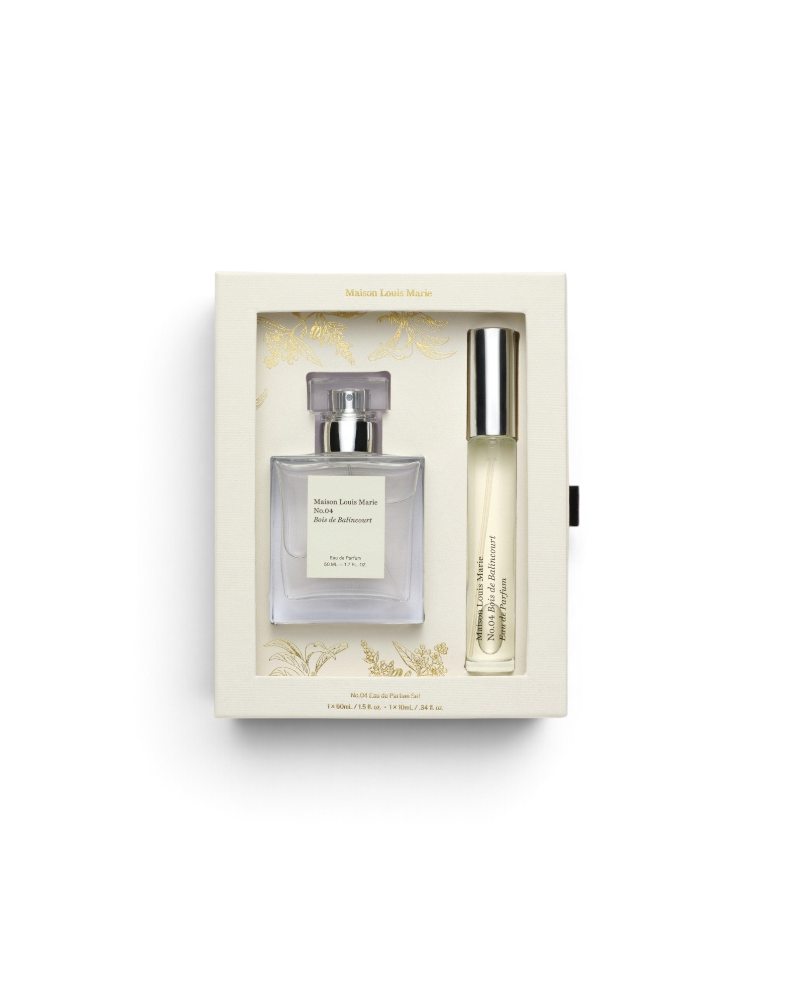 Maison Louis Marie No.04 Bois de Balincourt Eau de Parfum Gift Set — gift set with box, front