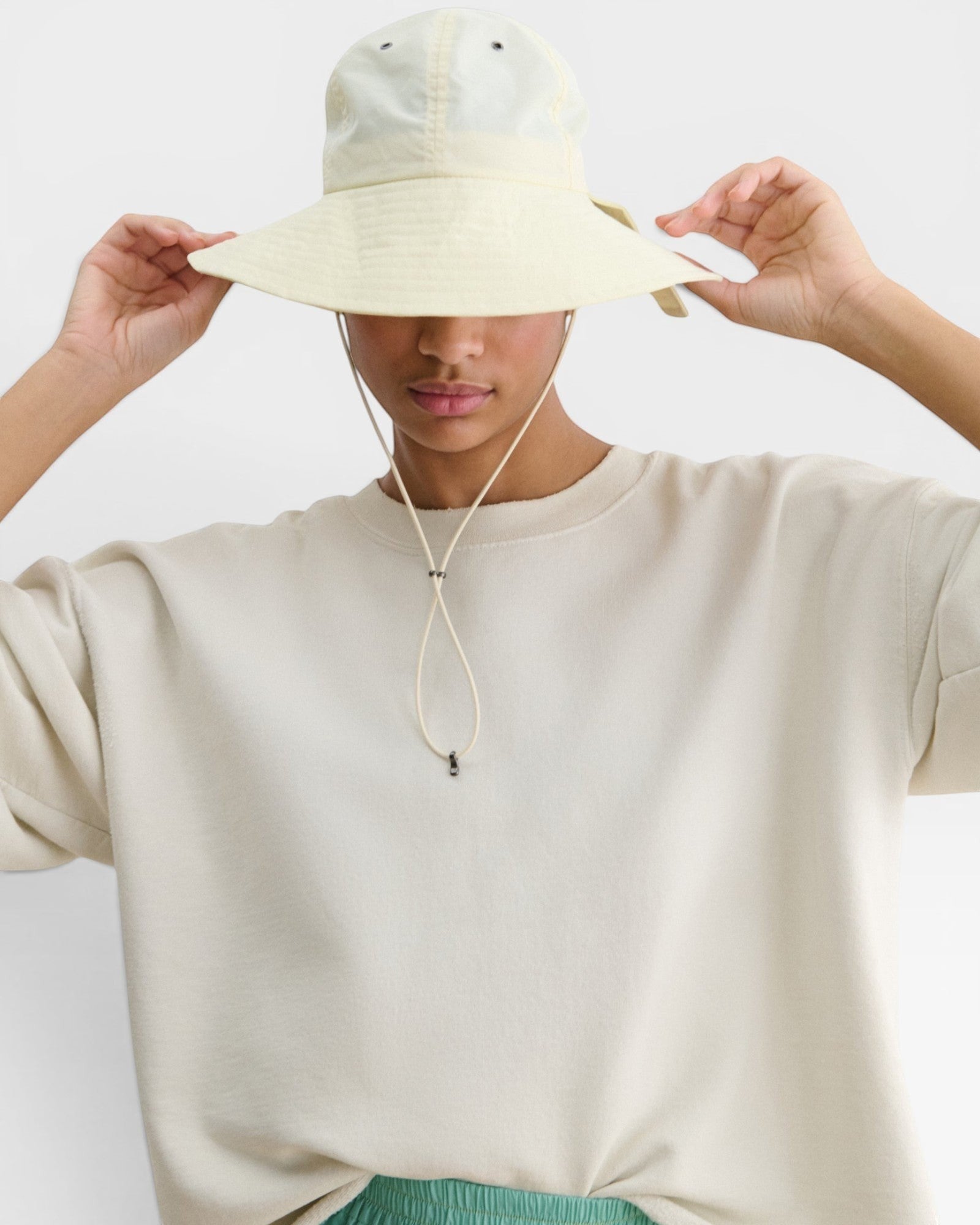 Skipper Hat Bone packable