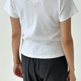 Pointelle Babe Tee - Snow White