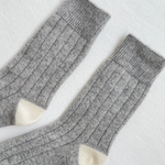 Ribbing details on Classic Cashmere Socks