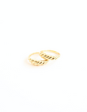 14K Solid Gold Croissant Ring