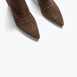 Tricia Studded Boot - Teddy Suede with Studs