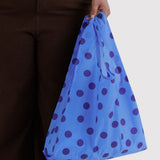 Standard Baggu - Blue Polka Dot, folded
