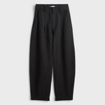 Apiece Apart Bari Crop Trouser in black, flat product shot