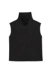 Jersey Sleeveless Turtleneck in Jet