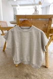 French Terry Sophie Top - Ht. Grey