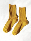Glitter Her Socks in Mustard