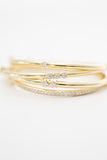 14K Diamond Bezel Bangle Bracelet