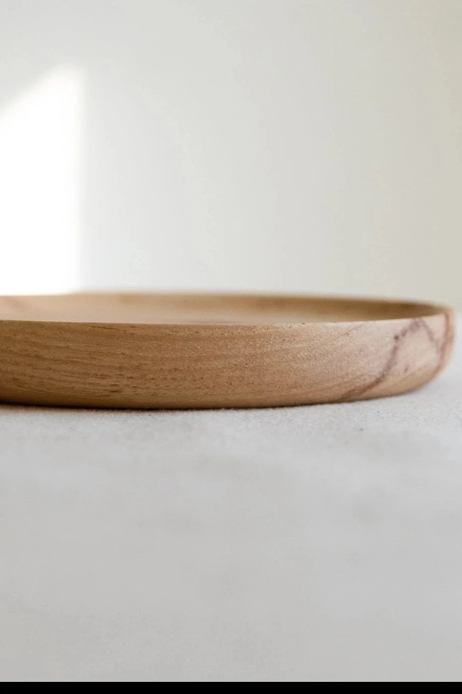 view of edge of Rustic Hickory Catchall Dish