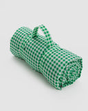 Green Ginigham Puffy Picnic Blanket