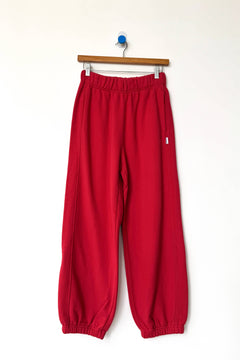 French Terry Balloon Pants - Red Tulip