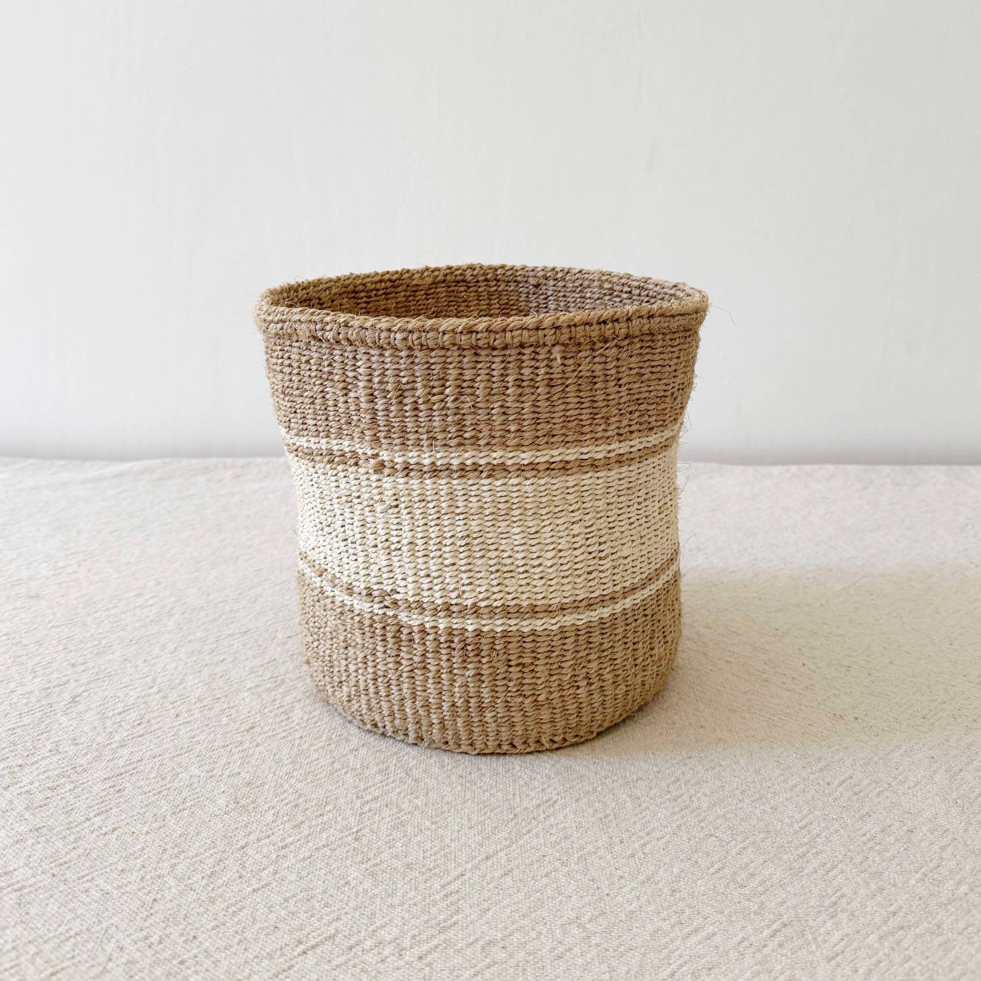 Storage Plant Basket - Striped Sand