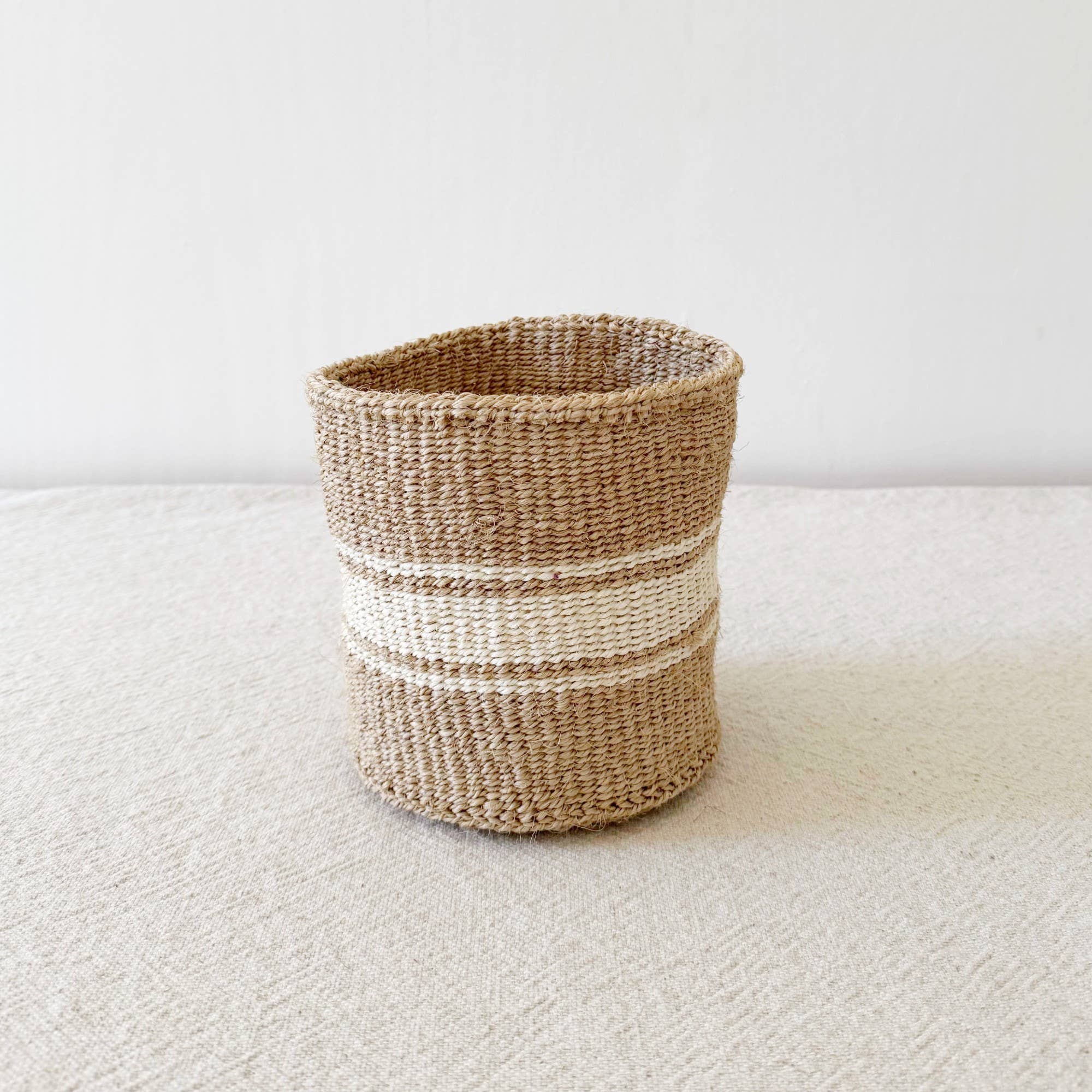 Storage Plant Basket - Striped Sand