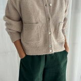 Amélie Alpaca Cardigan - Smoke