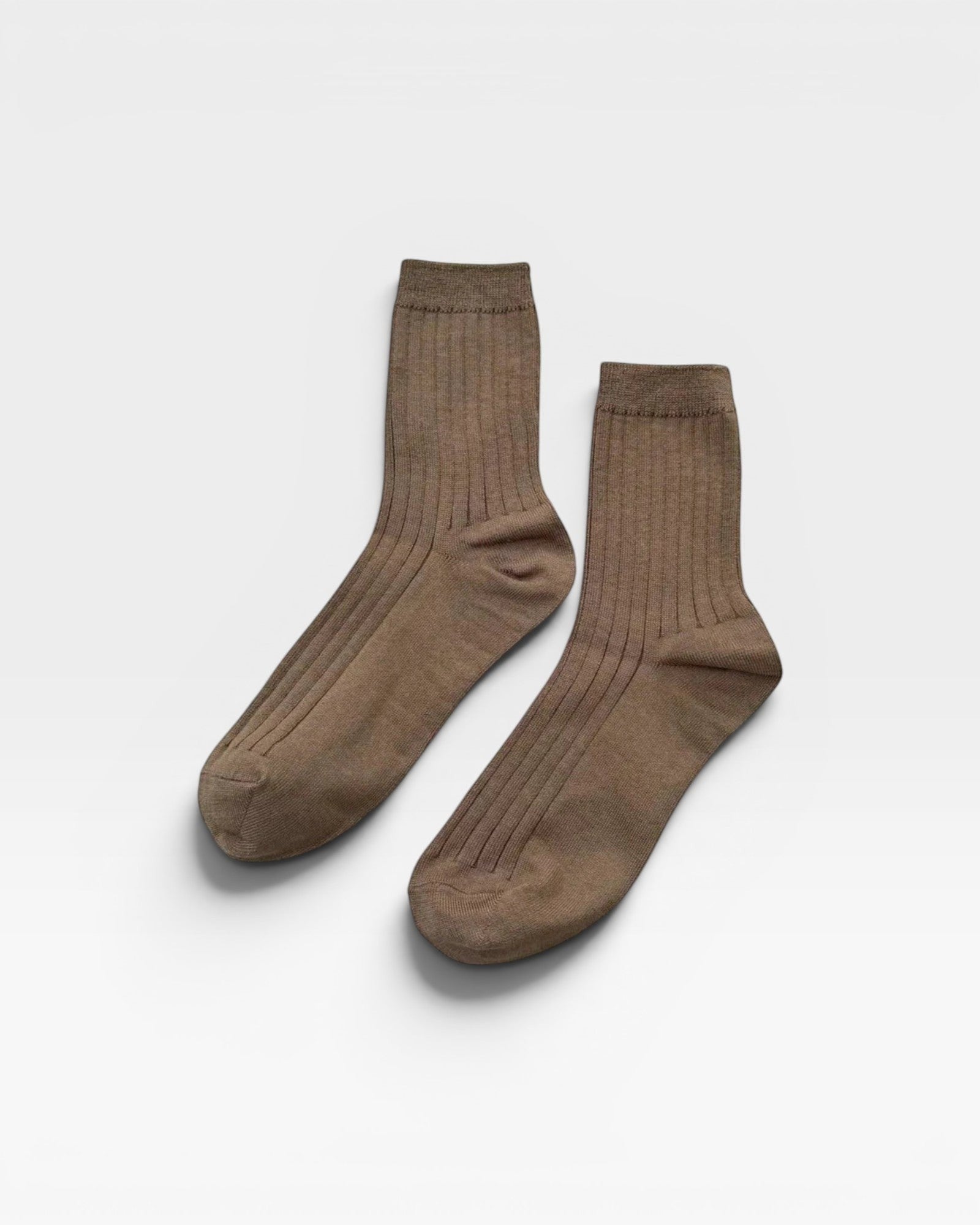 Her Socks Dark Tan