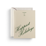 Happiest Holidays Card No. 61 - Creme