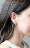 14K Oblong Polished Hoop Earrings