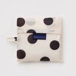 Standard Baggu - Cream and Black Polka Dot, flat lay