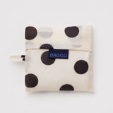 Standard Baggu - Cream and Black Polka Dot, flat lay