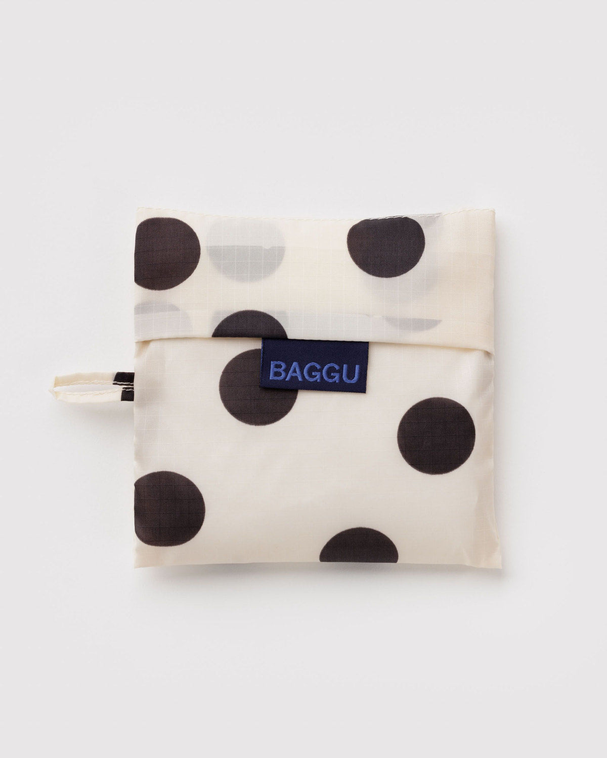 Standard Baggu - Cream and Black Polka Dot, flat lay