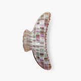 Jumbo Heirloom Claw in Brown Shell Checker